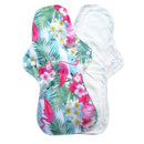 Lecy Eco Life wiederverwendbare Menstruationseinlagen für starken Blutfluss 1 Stück 13" Flamingo bedruckte Nachteinlagen, große atmungsaktive Damen-Stoffeinlagen