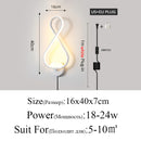 Moderne minimalistische Wandleuchten Wohnzimmer Schlafzimmer Nachttisch Glanz AC90V-260V LED Innen schwarz weiß Lampe Gangbeleuchtung Dekoration