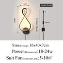 Moderne minimalistische Wandleuchten Wohnzimmer Schlafzimmer Nachttisch Glanz AC90V-260V LED Innen schwarz weiß Lampe Gangbeleuchtung Dekoration