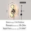 Moderne minimalistische Wandleuchten Wohnzimmer Schlafzimmer Nachttisch Glanz AC90V-260V LED Innen schwarz weiß Lampe Gangbeleuchtung Dekoration