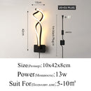 Moderne minimalistische Wandleuchten Wohnzimmer Schlafzimmer Nachttisch Glanz AC90V-260V LED Innen schwarz weiß Lampe Gangbeleuchtung Dekoration