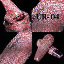 UR SUGAR 7,5 ml reflektierender Glitzer-Gel-Nagellack, Winterfarbe, funkelnde Pailletten, UV-LED-Lack, Nail Art-Dekoration