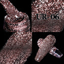 UR SUGAR 7,5 ml reflektierender Glitzer-Gel-Nagellack, Winterfarbe, funkelnde Pailletten, UV-LED-Lack, Nail Art-Dekoration