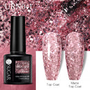 UR SUGAR 7,5 ml reflektierender Glitzer-Gel-Nagellack, Winterfarbe, funkelnde Pailletten, UV-LED-Lack, Nail Art-Dekoration