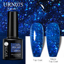 UR SUGAR 7,5 ml reflektierender Glitzer-Gel-Nagellack, Winterfarbe, funkelnde Pailletten, UV-LED-Lack, Nail Art-Dekoration