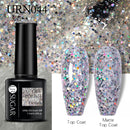 UR SUGAR 7,5 ml reflektierender Glitzer-Gel-Nagellack, Winterfarbe, funkelnde Pailletten, UV-LED-Lack, Nail Art-Dekoration