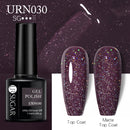 UR SUGAR 7,5 ml reflektierender Glitzer-Gel-Nagellack, Winterfarbe, funkelnde Pailletten, UV-LED-Lack, Nail Art-Dekoration