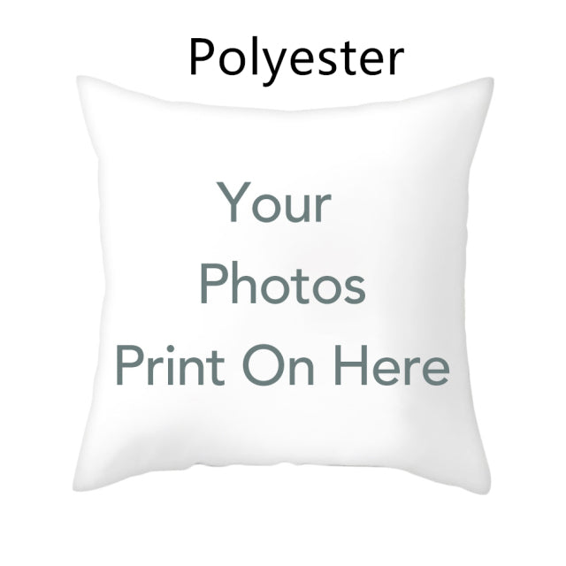 Custom Cushion Cover Wedding Pictures Choose Your Text Logo Or Image 18&quot; Personalized Pillow Case For Sofa Bed Chair