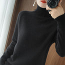 Turtleneck Pullover Fall/winter 2021 Cashmere Sweater Women Pure Color Casual Long-sleeved Loose Pullover Bottoming Women&