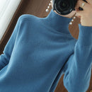 Turtleneck Pullover Fall/winter 2021 Cashmere Sweater Women Pure Color Casual Long-sleeved Loose Pullover Bottoming Women&