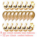 10/20 Globos de confeti de estrellas Confeti metálico Látex Globo transparente Baby Shower Fiesta de cumpleaños Bola de decoración de boda Globo