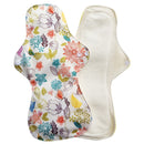 Lecy Eco Life wiederverwendbare Menstruationseinlagen für starken Blutfluss 1 Stück 13" Flamingo bedruckte Nachteinlagen, große atmungsaktive Damen-Stoffeinlagen