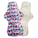 Lecy Eco Life wiederverwendbare Menstruationseinlagen für starken Blutfluss 1 Stück 13" Flamingo bedruckte Nachteinlagen, große atmungsaktive Damen-Stoffeinlagen