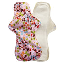 Lecy Eco Life wiederverwendbare Menstruationseinlagen für starken Blutfluss 1 Stück 13" Flamingo bedruckte Nachteinlagen, große atmungsaktive Damen-Stoffeinlagen