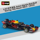 Bburago 1:43 2021 F1 Red Bull Racing RB16B 33 # Max Verstappen 11 # Sergio Perez Fórmula uno Simulación de aleación súper modelo de coche de juguete