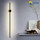 Lámpara de pared LED de rotación de 350 °, luz de pared larga moderna para el hogar, dormitorio, escaleras, sala de estar, sofá, iluminación de fondo, lámpara de decoración