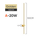 Lámpara de pared LED de rotación de 350 °, luz de pared larga moderna para el hogar, dormitorio, escaleras, sala de estar, sofá, iluminación de fondo, lámpara de decoración