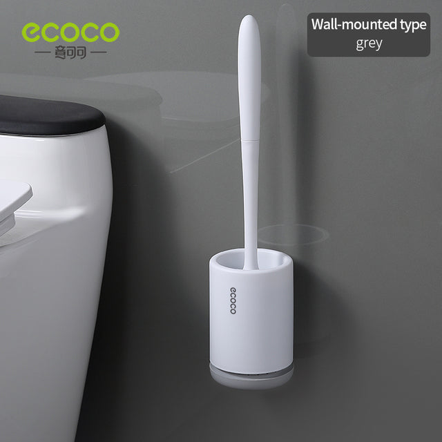 Cepillo de baño con cabeza de silicona ECOCO, herramienta de limpieza de drenaje rápido, cepillo de limpieza de pie o de montaje en pared, accesorios de baño