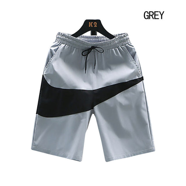 Pantalones cortos para hombre, 1 pieza, informales, hasta la rodilla, de gran tamaño, anchos, sueltos, Hip Hop, Fitness, deportes de playa, correr, Joggers de gran tamaño