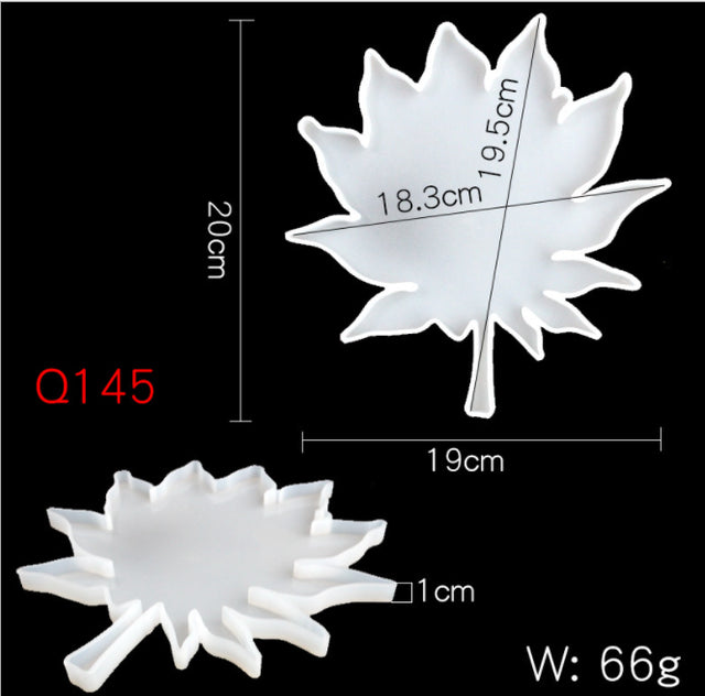 Palm Maple Leaf Silikonformen für DIY UV-Epoxy-Untersetzer, Harzform, Schmuckherstellungswerkzeuge