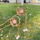 Palillos de Metal para el cabello de estilo chino para mujer