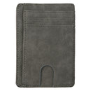 THINKTHENDO-cartera de cuero con bloqueo RFID para hombre y mujer