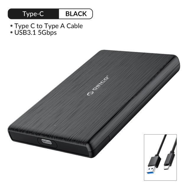 ORICO, carcasa HDD de 2,5 pulgadas, SATA a USB 3,0, carcasa HDD, carcasa externa HD para HDD SSD de 7-9,5mm, carcasa para disco duro, compatible con UASP