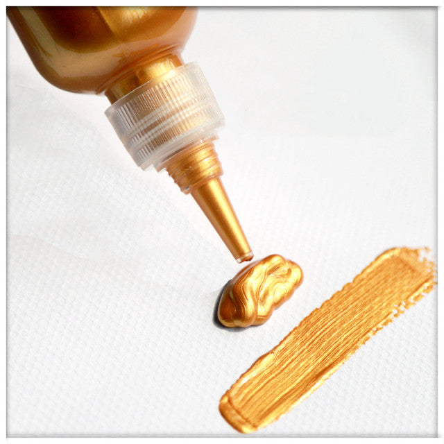 60ml Golden Acrylic Paint Metallic Acrylic Paint Wall Paint Foguang Waterproof Liquid Hand-painted Pigment Needle Bottle
