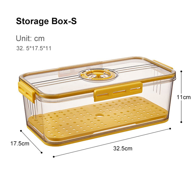 Kühlschrank-Aufbewahrungsbox Küchen-Aufbewahrungsbehälter PET-Kunststoff in Lebensmittelqualität, transparent, verdickte Zeitmessung, gefrorene Organizer-Box