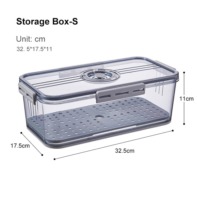 Kühlschrank-Aufbewahrungsbox Küchen-Aufbewahrungsbehälter PET-Kunststoff in Lebensmittelqualität, transparent, verdickte Zeitmessung, gefrorene Organizer-Box