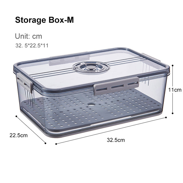 Kühlschrank-Aufbewahrungsbox Küchen-Aufbewahrungsbehälter PET-Kunststoff in Lebensmittelqualität, transparent, verdickte Zeitmessung, gefrorene Organizer-Box