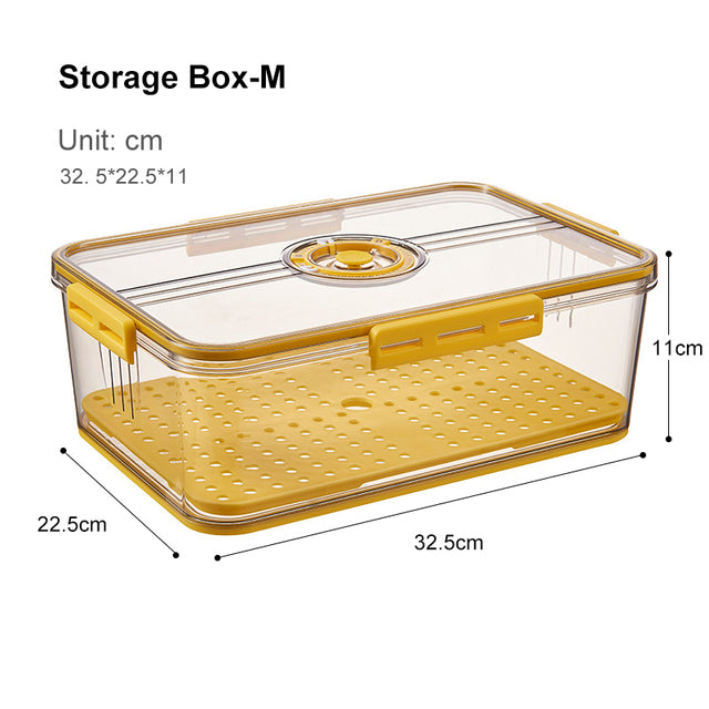 Kühlschrank-Aufbewahrungsbox Küchen-Aufbewahrungsbehälter PET-Kunststoff in Lebensmittelqualität, transparent, verdickte Zeitmessung, gefrorene Organizer-Box