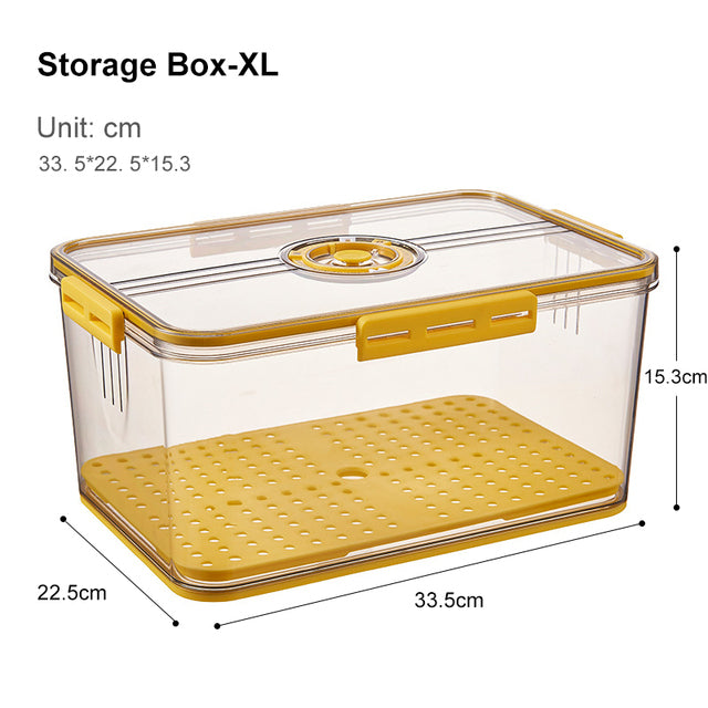 Kühlschrank-Aufbewahrungsbox Küchen-Aufbewahrungsbehälter PET-Kunststoff in Lebensmittelqualität, transparent, verdickte Zeitmessung, gefrorene Organizer-Box