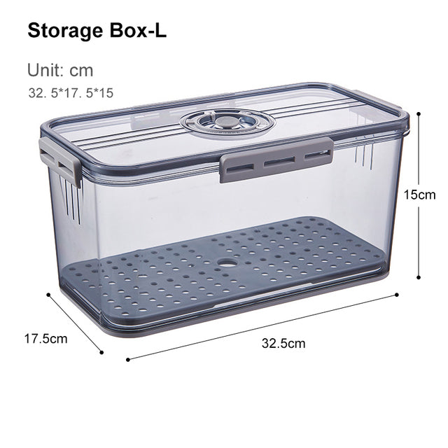 Kühlschrank-Aufbewahrungsbox Küchen-Aufbewahrungsbehälter PET-Kunststoff in Lebensmittelqualität, transparent, verdickte Zeitmessung, gefrorene Organizer-Box