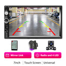 Podofo 2 din Autoradio 7" HD Autoradio Multimedia Player 2DIN Touchscreen Auto Audio Autoradio MP5 Bluetooth USB TF FM Kamera