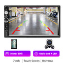 Podofo 2 din Autoradio 7" HD Autoradio Multimedia Player 2DIN Touchscreen Auto Audio Autoradio MP5 Bluetooth USB TF FM Kamera
