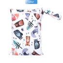 EezKoala Mini-Nasstasche für Baby-Stoffwindeltasche für Menstruationsbinden 18 x 25 cm, Reißverschluss, wasserdicht, wiederverwendbar und waschbar