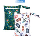 EezKoala Mini-Nasstasche für Baby-Stoffwindeltasche für Menstruationsbinden 18 x 25 cm, Reißverschluss, wasserdicht, wiederverwendbar und waschbar