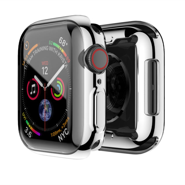 Displayschutzfolie für Apple Watch Gehäuse 45 mm 41 mm 44 mm 40 mm Vollständige TPU-Stoßstangenabdeckung 42 mm 38 mm Zubehör iwatch Serie 7 SE 6 5 4 3