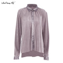 Mnealways18, pantalones de pierna ancha plisados ​​Beige, pantalones de mujer, moda 2022, pantalones sueltos informales, pantalones largos elegantes de oficina para mujer