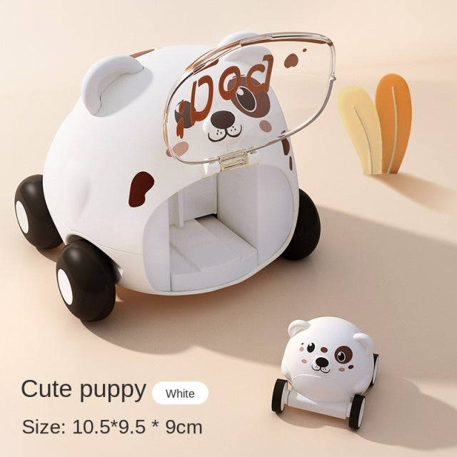 Montessori Baby Spielzeugautos für 1 Jahr altes Kleinkind Geburtstagsgeschenk Spielzeug Cartoon Auto für Babys Jungen Interaktives Spielzeug für Kinder Kinder