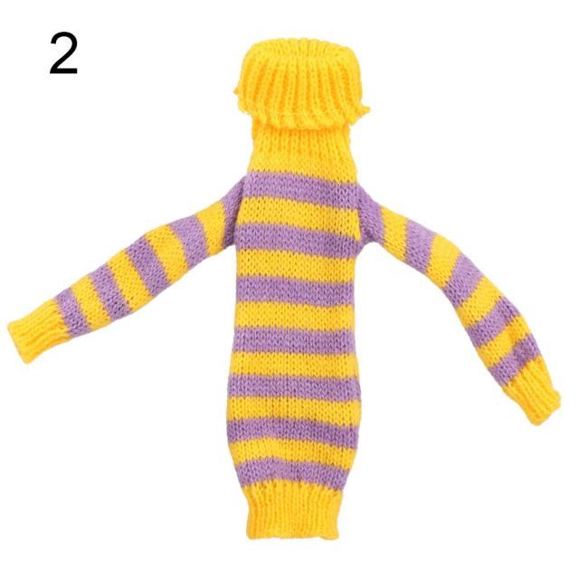 Vestido de suéter Multicolor de punto de alta calidad, opciones de ropa de muñeca, accesorios para muñeca de 11,5 pulgadas-12 pulgadas, juguete para niña