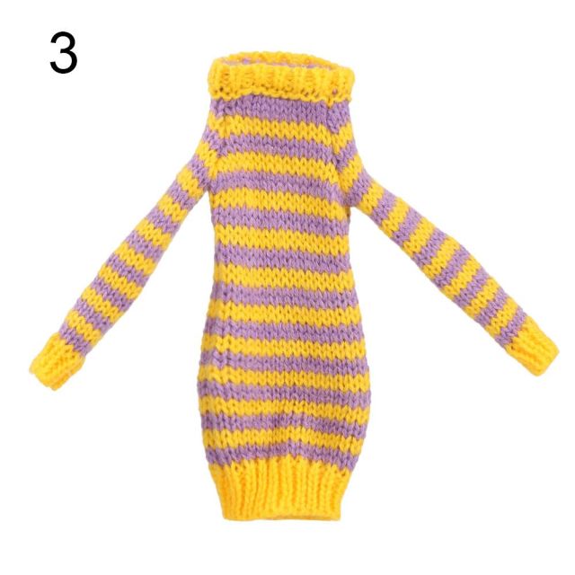 High Quality Knitted Multicolor Sweater Dress Tops Options Doll Clothes Accessories for Doll 11.5 inch - 12 inch Girl Toy