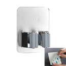 Edelstahl-Mopphaken, an der Wand befestigt, Mopp-Organizer, Lagerregal, Bürste, Besen, Aufhänger, Küche, Badezimmer, zum Aufhängen von Mopps, Halter-Clips