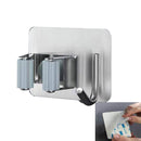 Edelstahl-Mopphaken, an der Wand befestigt, Mopp-Organizer, Lagerregal, Bürste, Besen, Aufhänger, Küche, Badezimmer, zum Aufhängen von Mopps, Halter-Clips