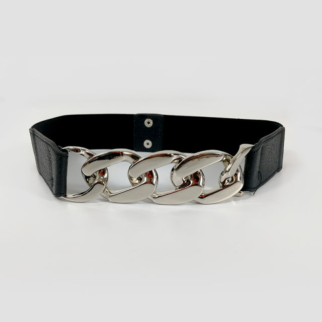 Cinturón de cadena de oro, cinturones elásticos de metal plateado para mujer, fajas elásticas para mujer, abrigo para mujer, cintura ketting riem