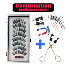 2 Paar natürliche magnetische 3D-Wimpern, mit 5 magnetischen Wimpern