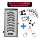 2 Paar natürliche magnetische 3D-Wimpern, mit 5 magnetischen Wimpern