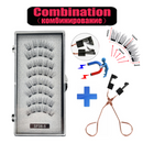 2 Paar natürliche magnetische 3D-Wimpern, mit 5 magnetischen Wimpern