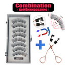 2 Paar natürliche magnetische 3D-Wimpern, mit 5 magnetischen Wimpern